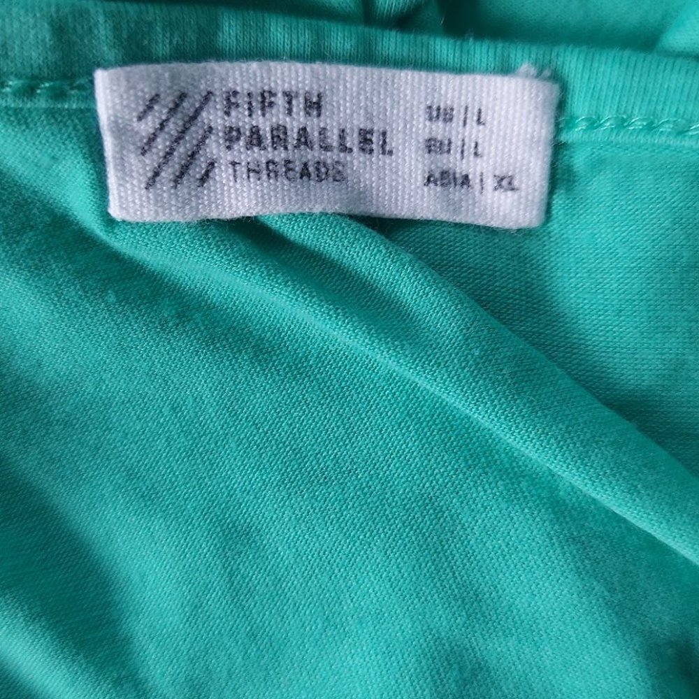 Fifth Parallel Threads Cropped Tank Top Green Size Large - Picture 5 of 5